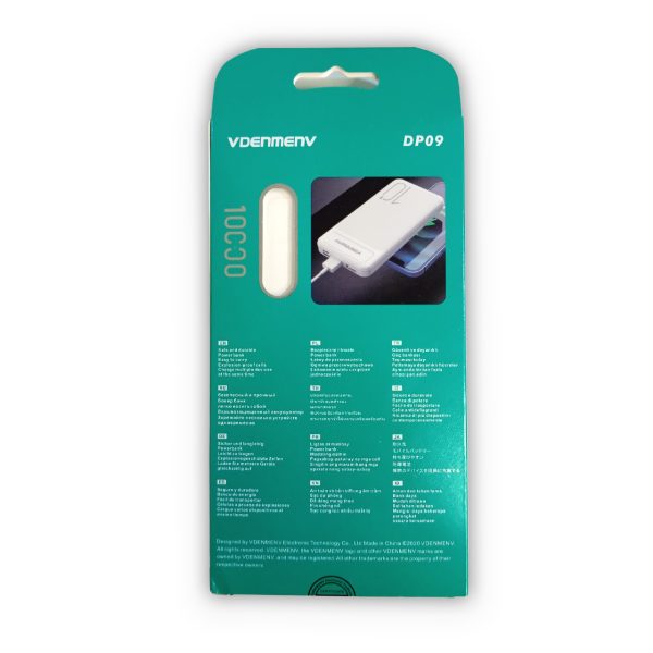 VDENMENV 10000mAh Fast Charging Power Bank – DP09 - Image 2