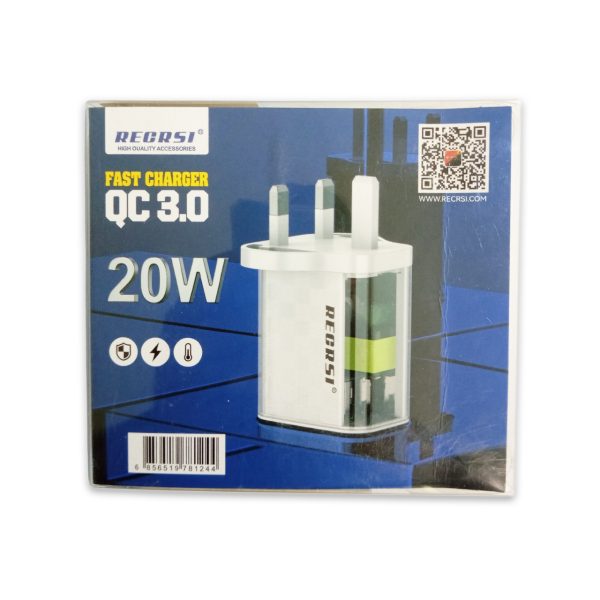 RECRSI 20W High Quality QC 3.0 Fast Charger Adapter  - CH1620 - Image 2