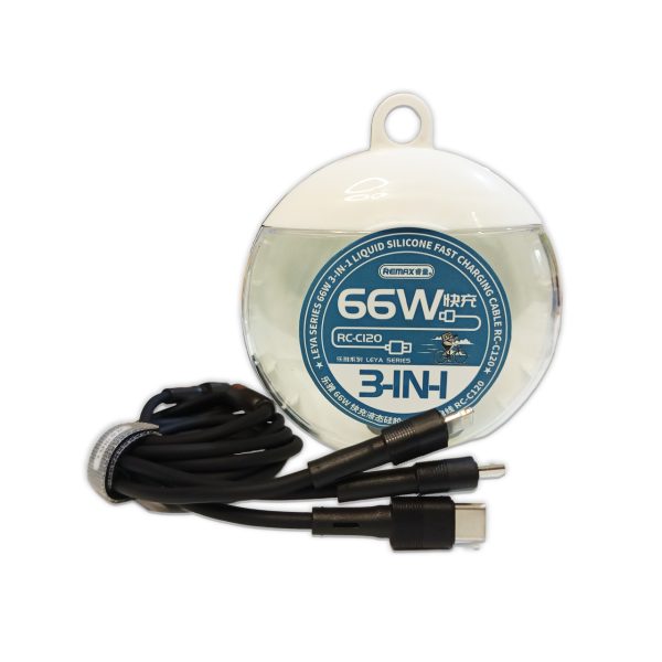 REMAX 66w 3 - IN - 1 Fast Charging Cable - RC -C120 - Image 2