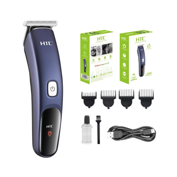 HTC PROFESSIONAL HAIR TRIMMER FOR MEN LITHIUM BATTERY ZERO GAPPED HAIR TRIMMER FOR BARBERS - AT506 - Image 2